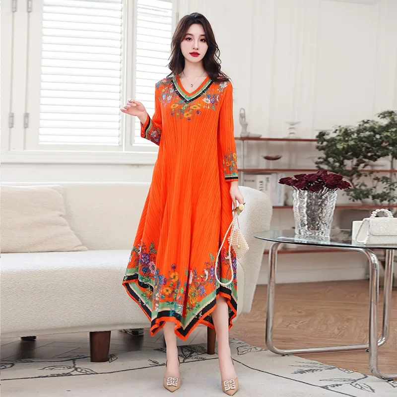 ワンピース PLEATS LONG DRESS UNOF UNOF】PLEATS LONG DRESS