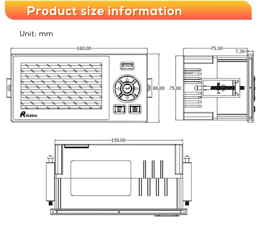 Paperless Recorder Industrial Data Logger Muti Channels Temperature Datalogger C
