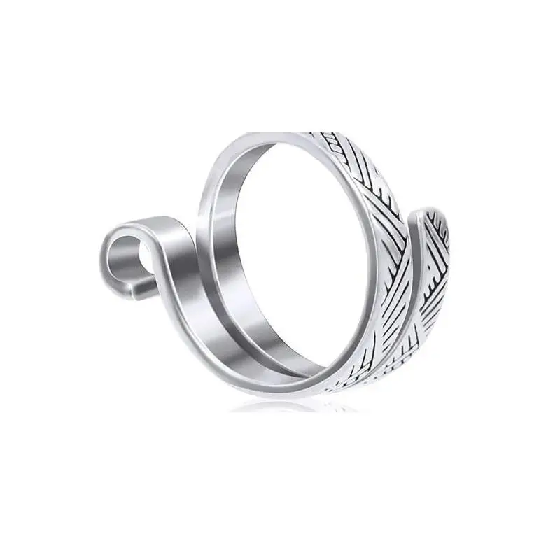 Knitting Crochet Loop Adjustable Ring Webbing Crochet Wool Knitting Finger Thimble Yarn Guide Sewing Accessory