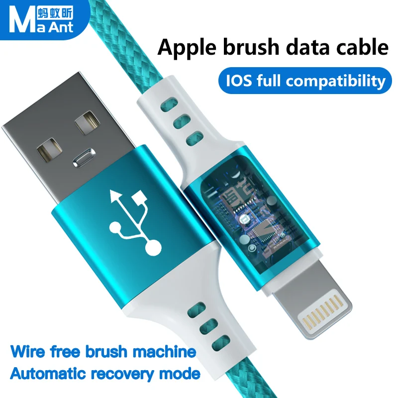 

3IN1 MAANT Brush Machine Data Recovery Line Charging FOR IPHONE IPAD IPOD IOS USB Cable