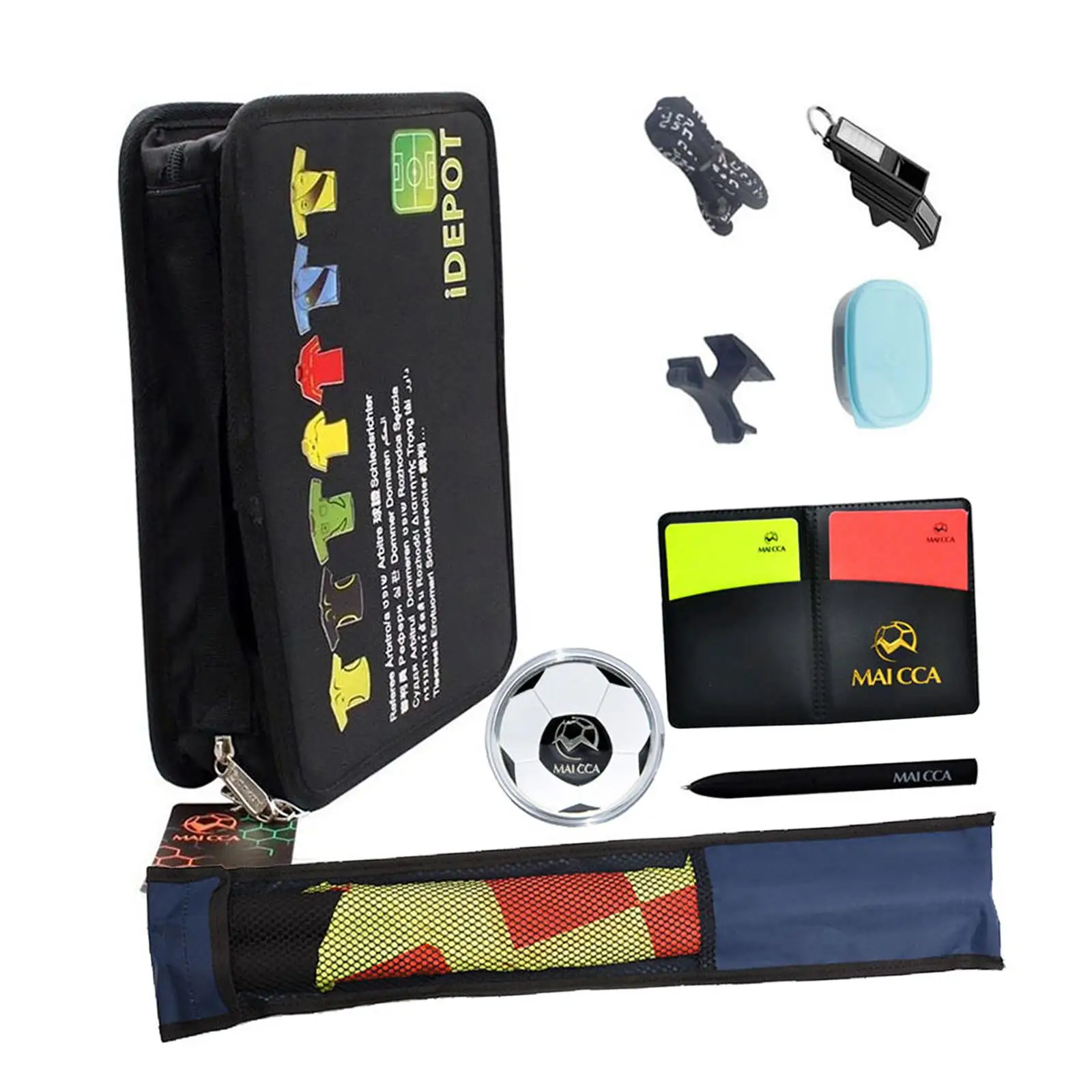 Soccer Referee Accessory Bag Red Yellow Cards Corner Flag Referee Equipment