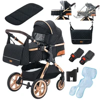 Poussette de luxe 3 en 1 pour bébé, pliable et multifonctionnelle, facile à plier, siège de sécurité Portable pour voyage, norme européenne 3