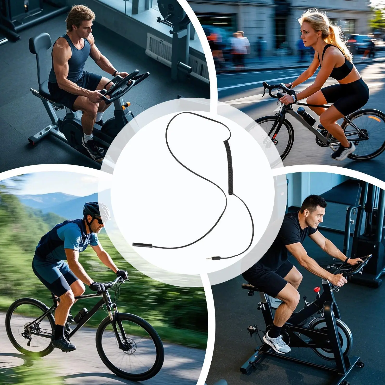 런닝머신 오디오 케이블 피트니스 장비 와이어 교체용 유도선 차고용 가정용 심..