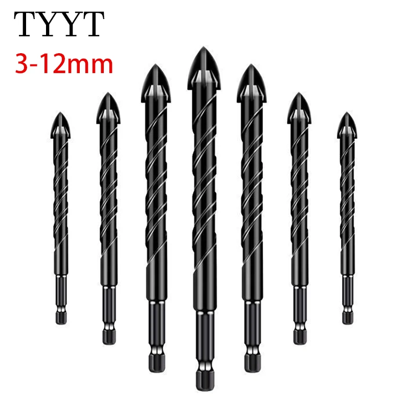 1PCS Carbide Drill Bits for Drilling Glass, Tile, Wood, Metal etc 3-12mm Tungsten Carbide Masonry Drilling Drill Bits Tools