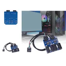 

Splitter Cable Mini Sturdy Driver-free USB2.0 9-pin Female Expansion Card for Motherboard Expansion Cable Cable Multiplier