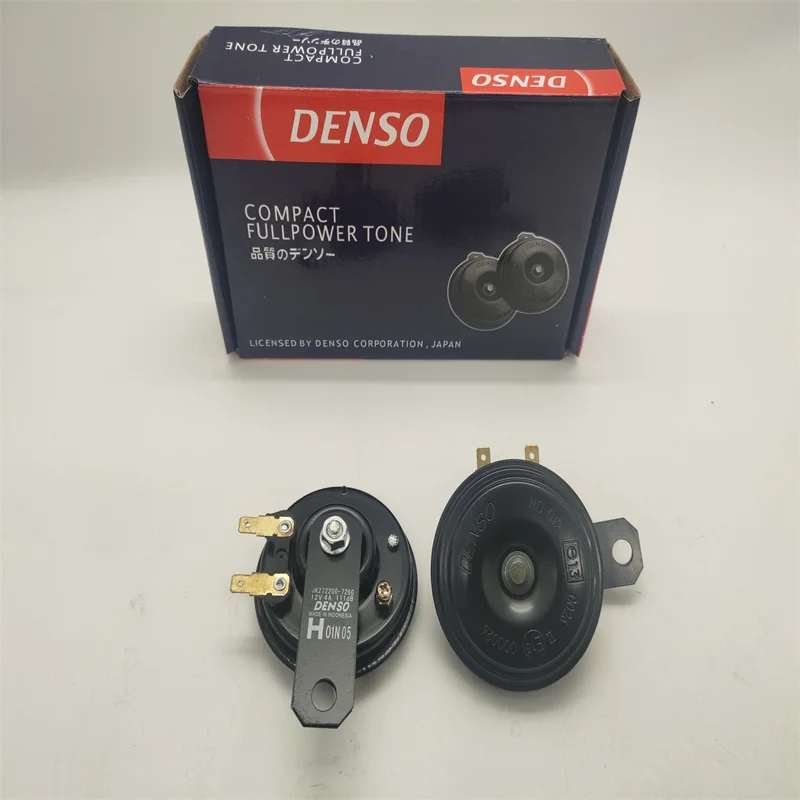 1 set For DENSO Car air horn Disc shape waterproof Universal Interface 12V CAR Toyota HONDA All The Car