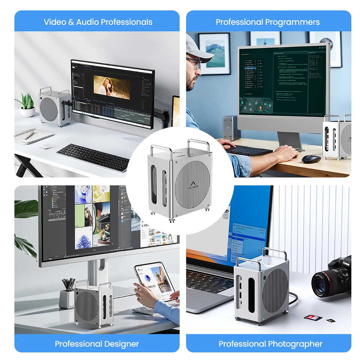 Station D'accueil Mac Mini M4 (2024) - Support En Aluminium Avec Hub