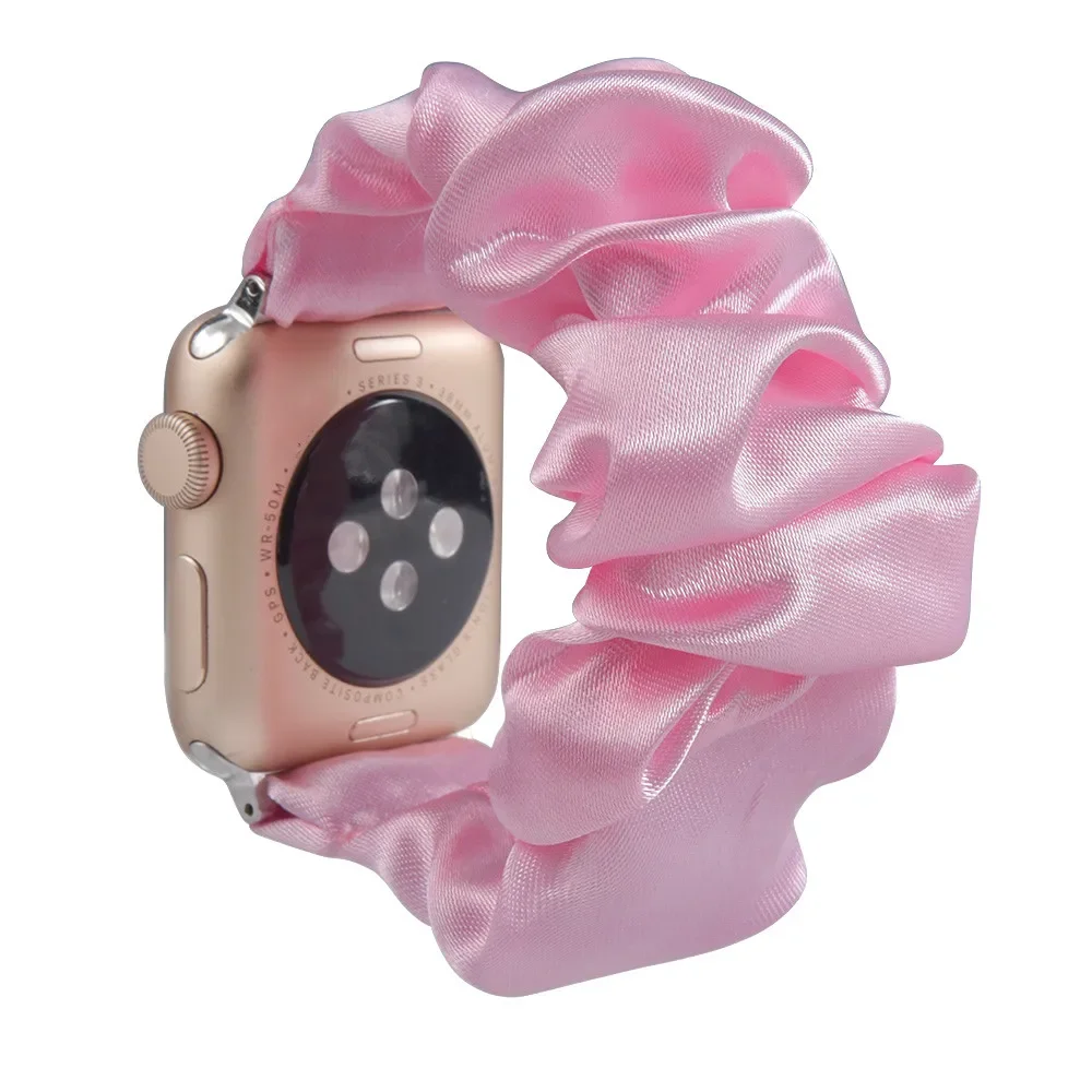 Enhanced Product Title: Stylish Adjustable Elastic Scrunchie Watch Band Strap