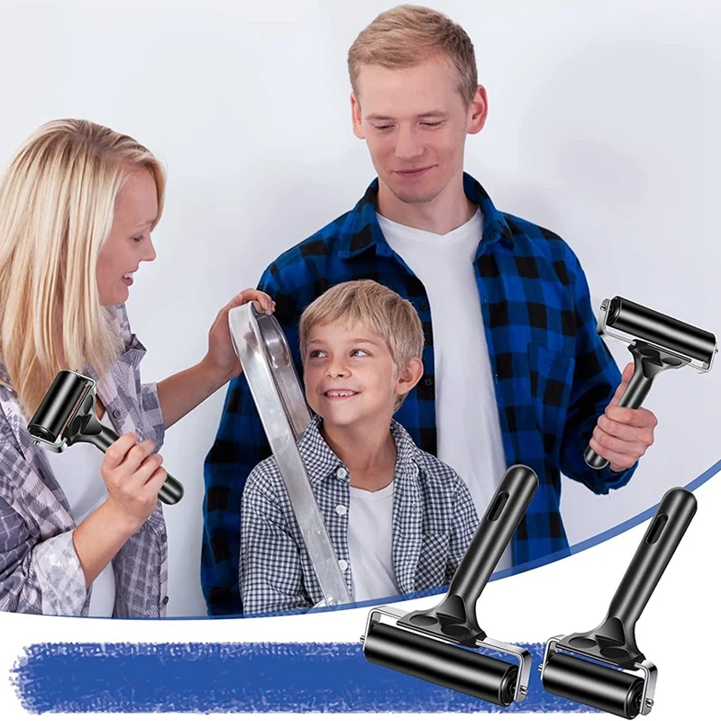 A82I-Rubber Roller For Crafting For Printmaking Gluing Inking Blocks Carved Surfaces Stamping Paintings