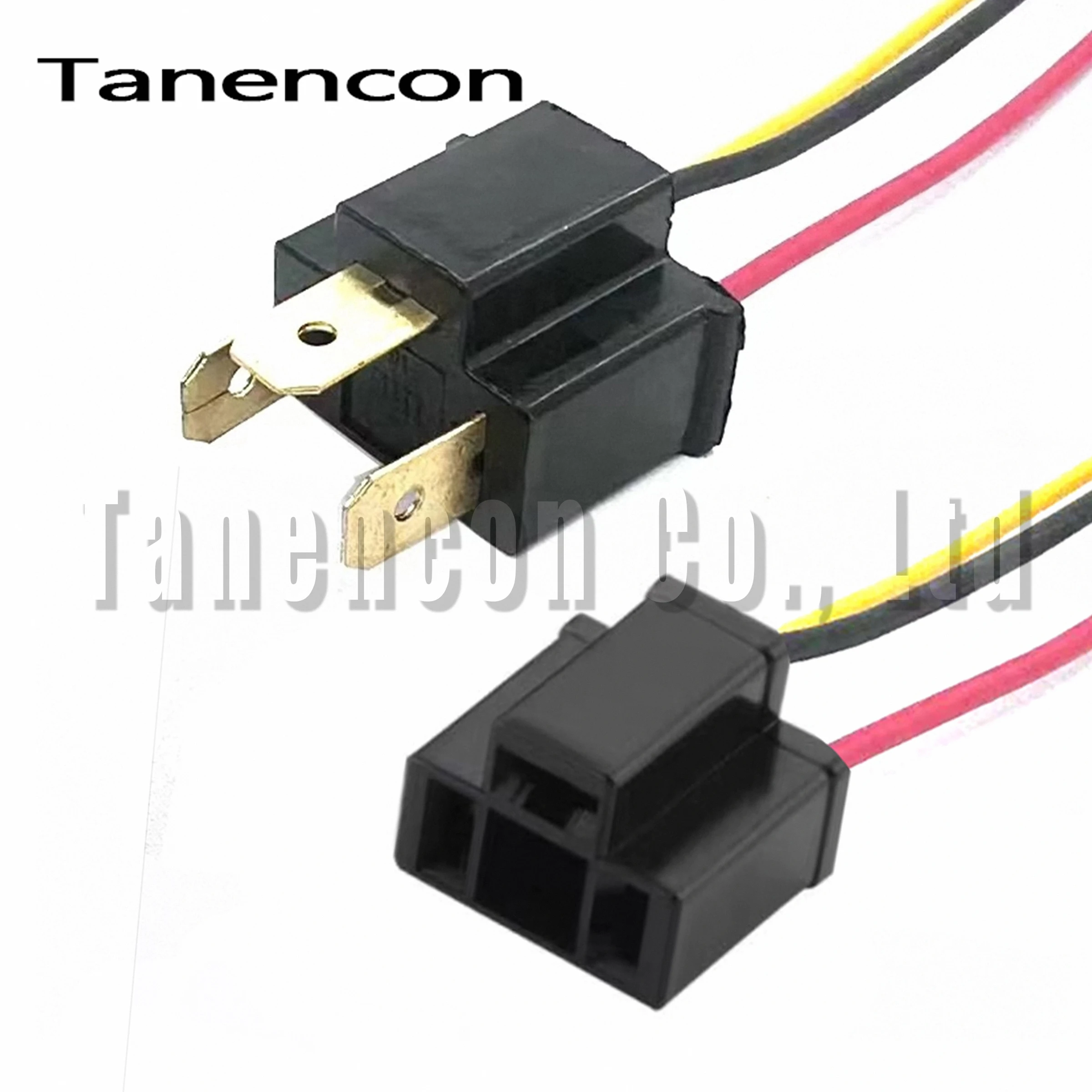 3 Pin รถผู้ถือปลั๊กตัวเชื่อมต่อโคมไฟรถการปรับเปลี่ยนชิ้นส่วน DJ7033-7.8-11 สําหรับไส้เลื่อน H4 โคมไฟไฟหน้ารถจักรยานยนต์ 1