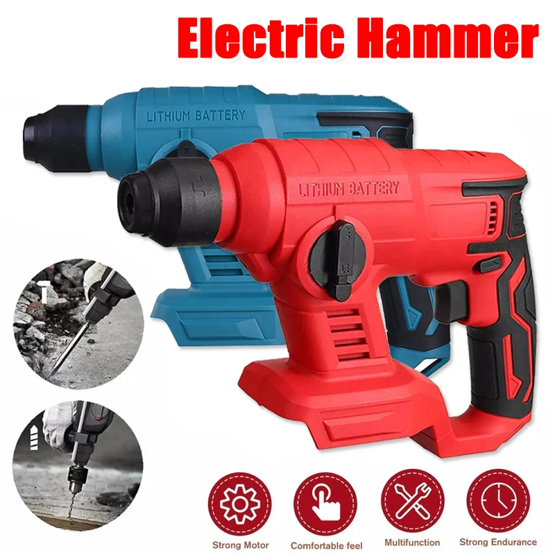 Wirless Rotary Hammer Drill Rechargeable Cordless Electric Impact Drill DIY Power Tools For