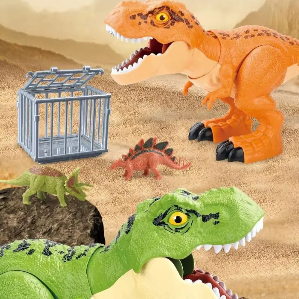 Plastic Large Swallowing Dinosaur Toy Tyrannosaurus Rex Wagging Tail Jurassic Boy Animal Model Joints Movable Roaring