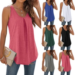 Tank Tops for Women Loose Fit Summer Tops V Neck Sleeveless Tanks Trendy