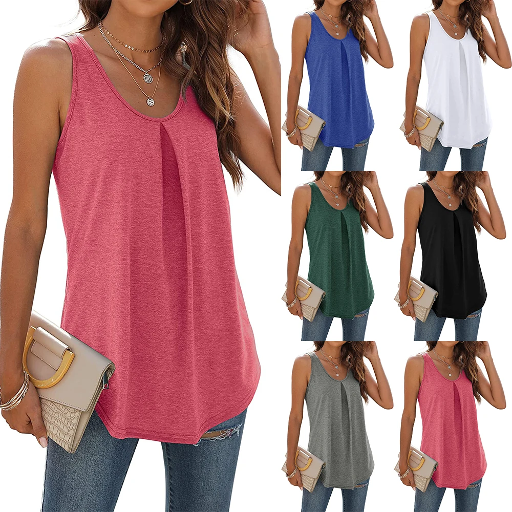 Canotte Larghe Donna Estive - Scollo Rotondo, Senza Maniche, Morbide E Traspiranti, Taglie S-2XL - 5