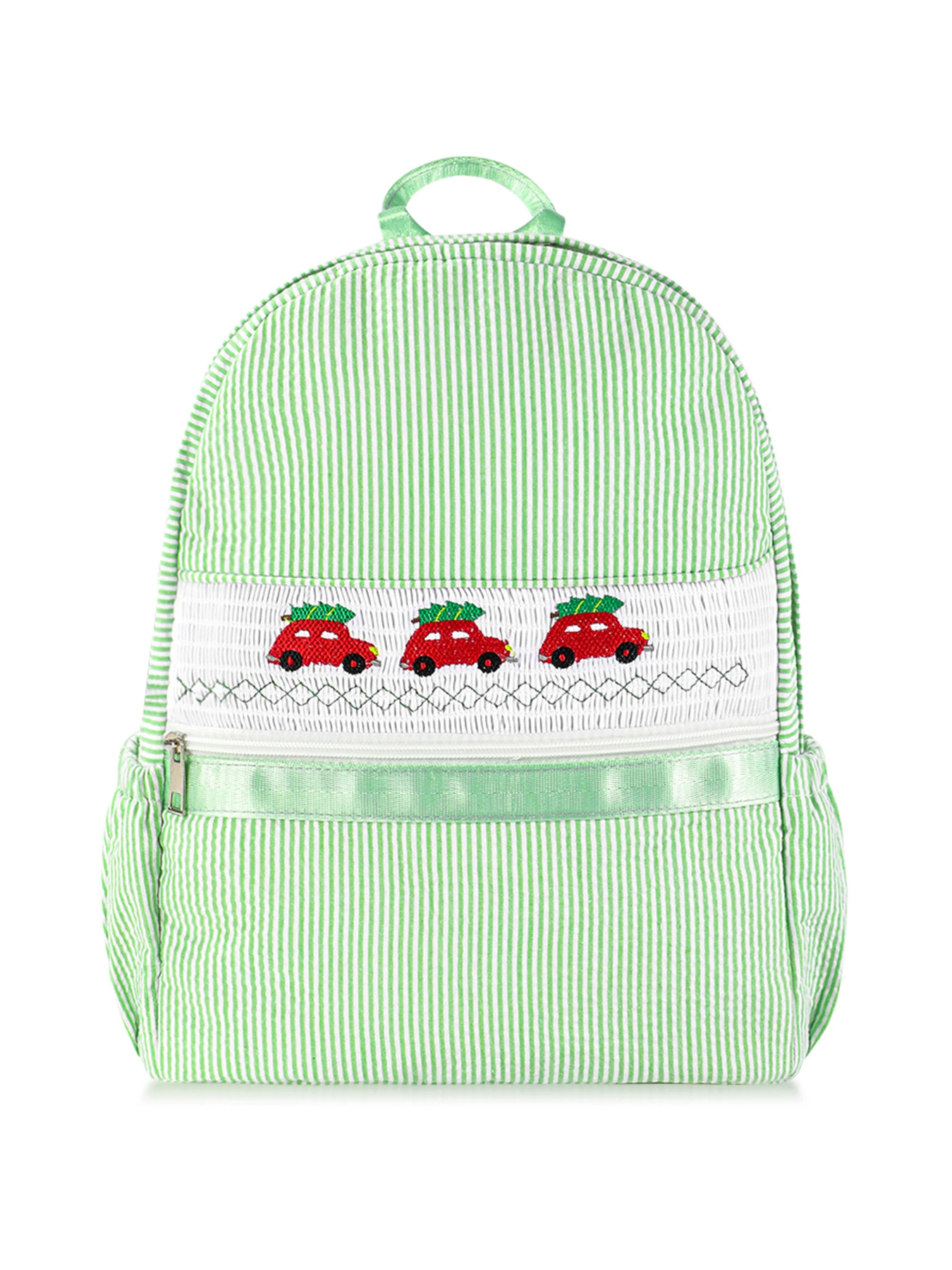 Car Embroidery Red Stripe Smocked Toddler Backpack for School Boy Large Capacity Kids Shoulder Bag Student School Backpack 2