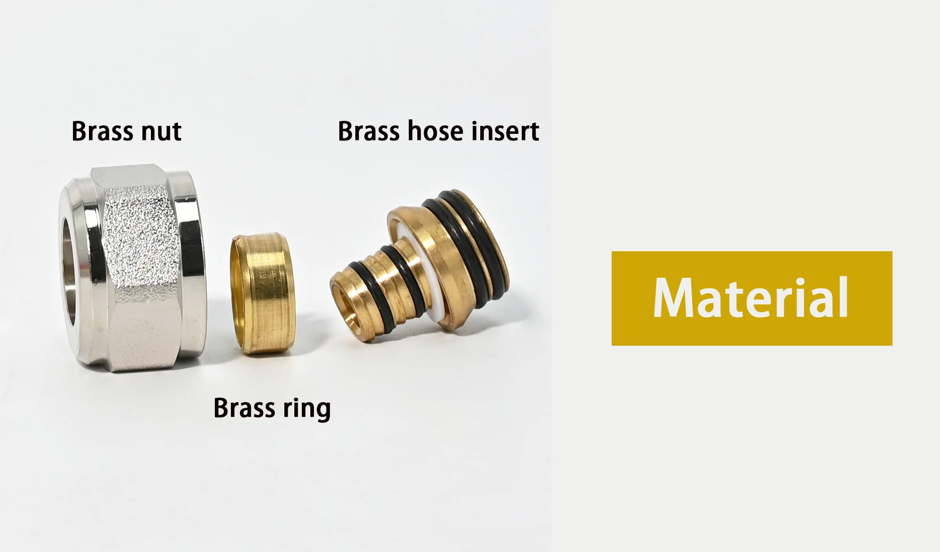 Description Picture 2 of itemUnderfloor Heating Manifold Couplers, Pipe Connector,Euroconus Fittings Pack for Multi/PEX Pipe 3/4"*16mm and 20mm