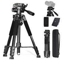 Tripod for Camera, Camera Tripod 60" Heavy Duty Tripod, Phone Tripod for Video Recording Photo Vlog, Iron Camera Tripods