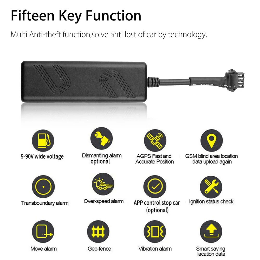 TK205 Mini GPS Tracker with Real-time Monitoring System APP Vehicle Tracking Device Car Motorcycle GSM Locator + Relay