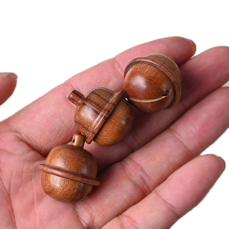 1PCS Wood Medicine Pill Box Mini Sandalwood Rescue Pill Case Portable Storage Sealed Pill Box Orgainer For Personal Health Care