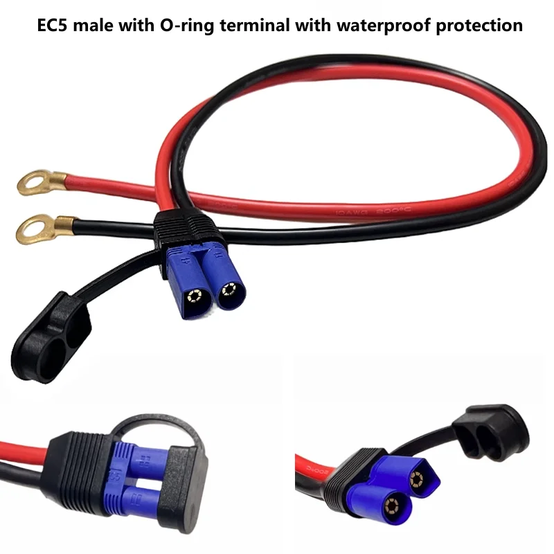 EC5 Male Female Plug High Current 10AWG Silicone Waterproof Extension Power Cord Car Model Airplane Emergency Starter Cable power cord power plug