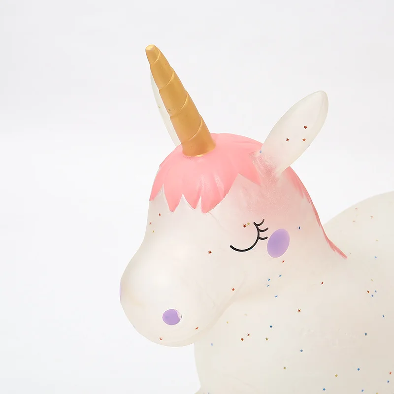 Doki Toy 55cm Baby Jumping Horse Inflatable Ride on Animal Toys Children Cute Unicorn Bouncy Sports Games Toys for Kids