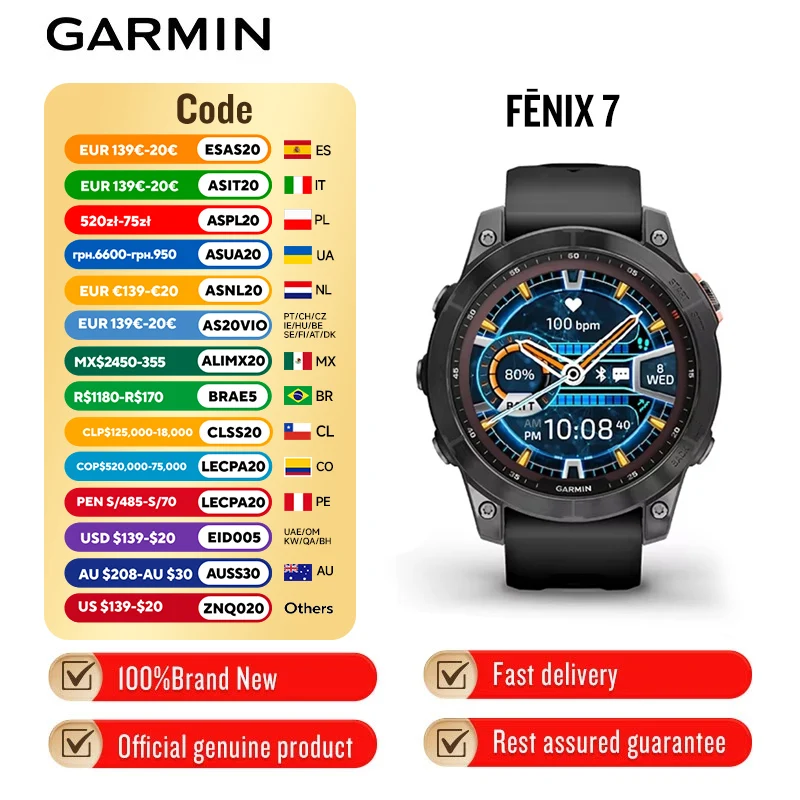 Garmin Fenix 7 Solar GPS Watch 1