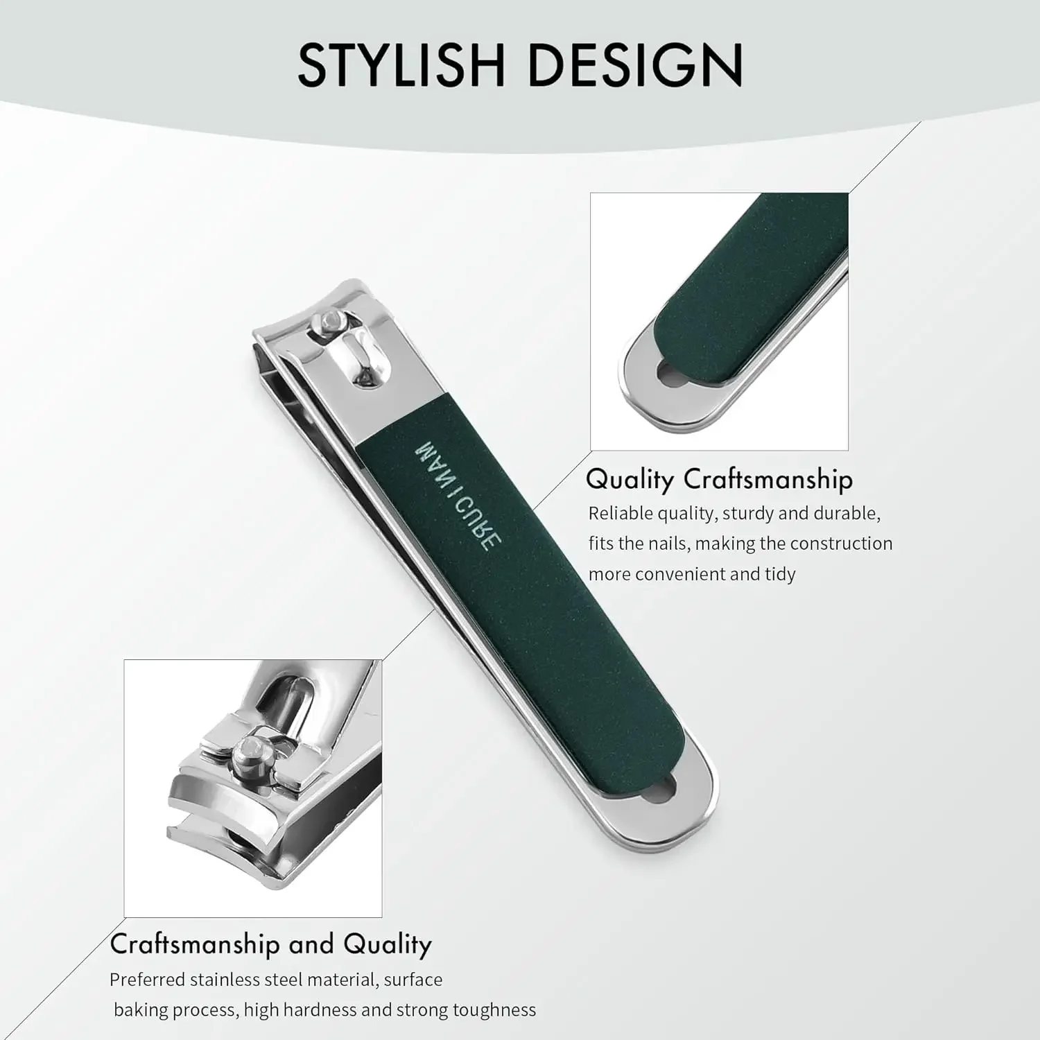 Nail Clippers Kit Professional Men/Women 4 Pcs，Manicure Set Stainless Steel Nail Clipper,Travel Manicure Grooming Kit Nail Clipp