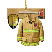 Creative Firefighter Fireman Pendant Ornament Keychain Personalized Christmas Tree Home Decoration Firefighter Decoration 1