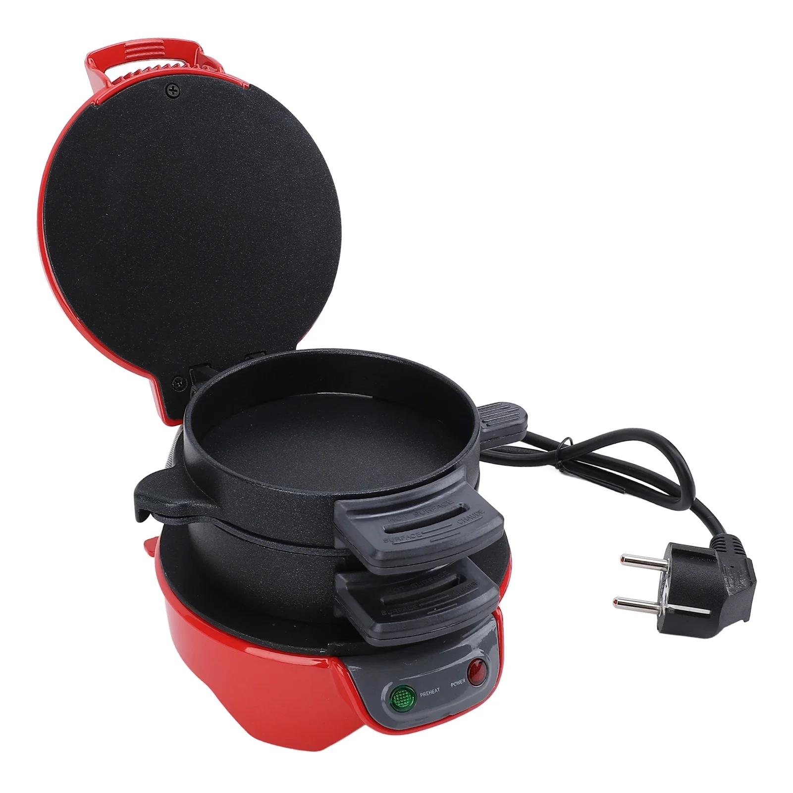 3 in 1 Breakfast Sandwich Maker Professional Fast Heat Up Automatic Temperature Control Prevents Stick Electric Burger Maker