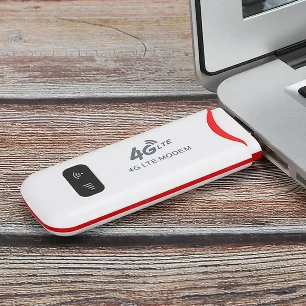 White Plastic 4G LTE Wireless USB Dongle Modem Stick