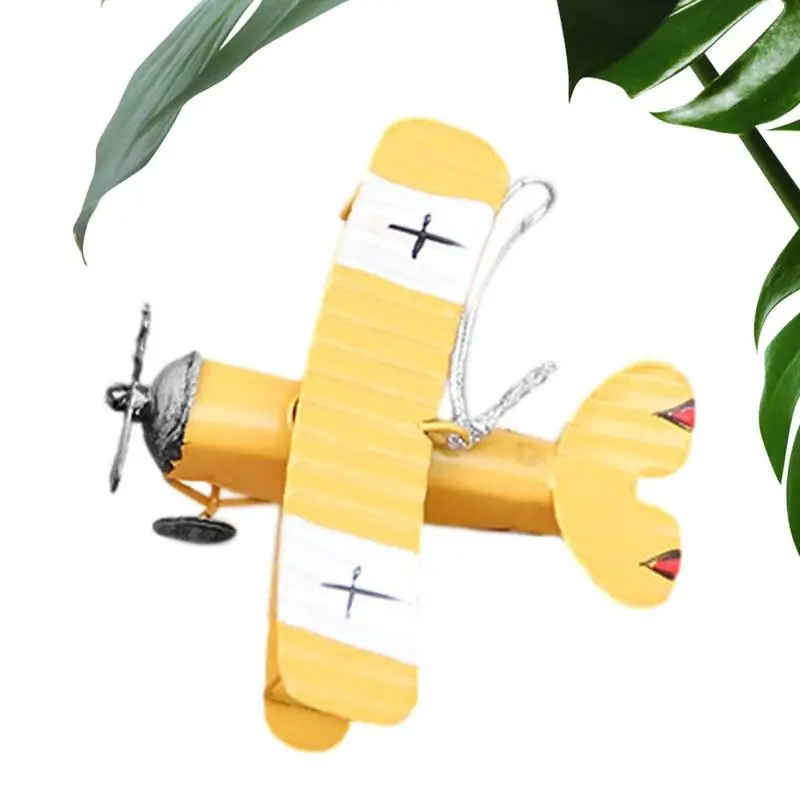 Decorazione Aeroplano In Metallo Aereo Vintage Artigianato In Ferro Figurine Di Aeroplani Retrò 10*9*5Cm Artigianato In Ferro Battuto Ferro Decorativo