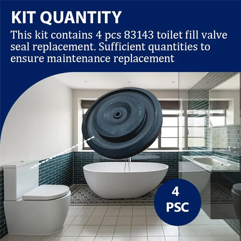 IFealClear Toilet Flush Valve Seal 2-Pack - Blue Rubber Ring Replacement For American Standard Champion 4 & Eljer Titan 4