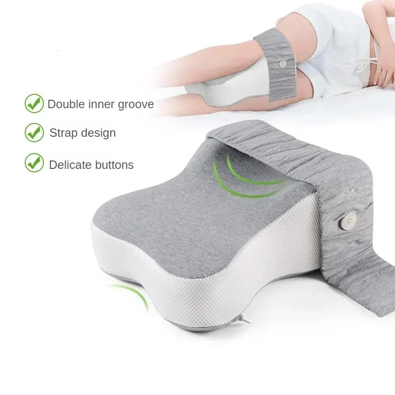 Orthopedic Slow Rebound Memory Cotton Clamp Leg Pillow Maternity Foot Pillow Strap Adjustable Side Sleeping Knee Leg leg pillow