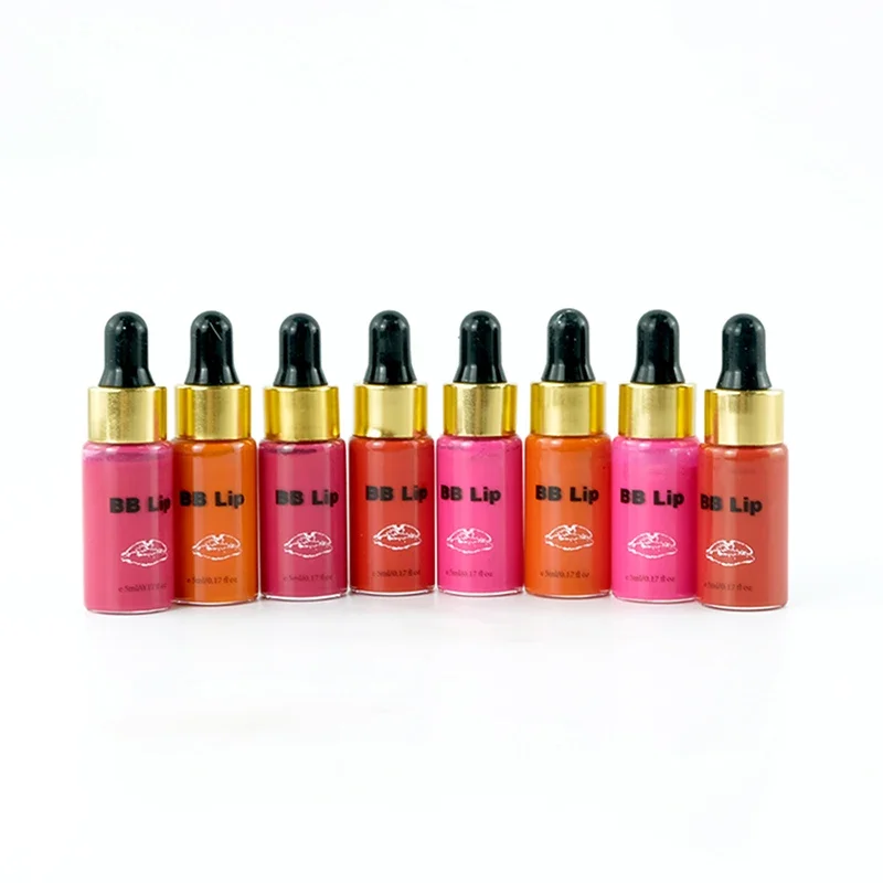 Lip Makeup Lip Glaze Lip Tint 10 vials 5ml Stayve Lips Cherips Beginner Ampoule Pigment BB Lip Ampoule Serum Permanent Makeup Lip Blush Gloss Moisturing Dying