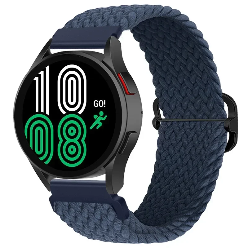 Braided Nylon Elastic Loop Strap, 20mm/22mm, Solo Bracelet Watch Band