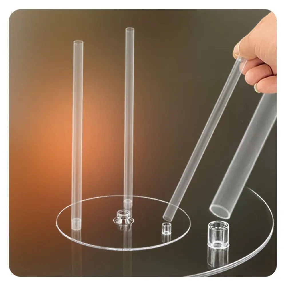 Transparent Multi-layer Cake Stand Cake Stands Support DIY Decor Round Board Plastic Straw Frame Tier Support Cake Stand Dessert Stand