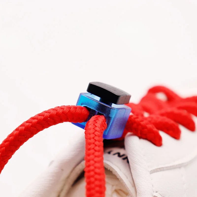 Weiou Lace's Convenient Elastic Aglets 1.6*1.6CM Square Shoelace Accessory Lazier Plastic Buckle For Sneaker Rope 2Pcs/Pair