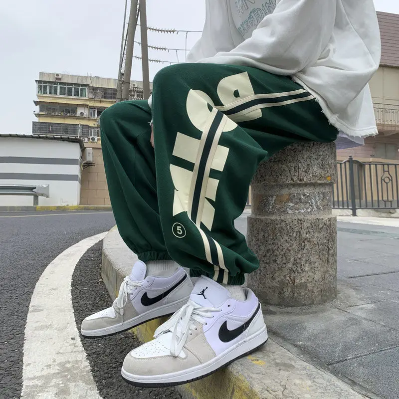 Summer Thin Casual Sports Pants Men's plus Size Loose Fit Spring Autumn Trendy Brand Large Waist Elastic Comfortable Cotton