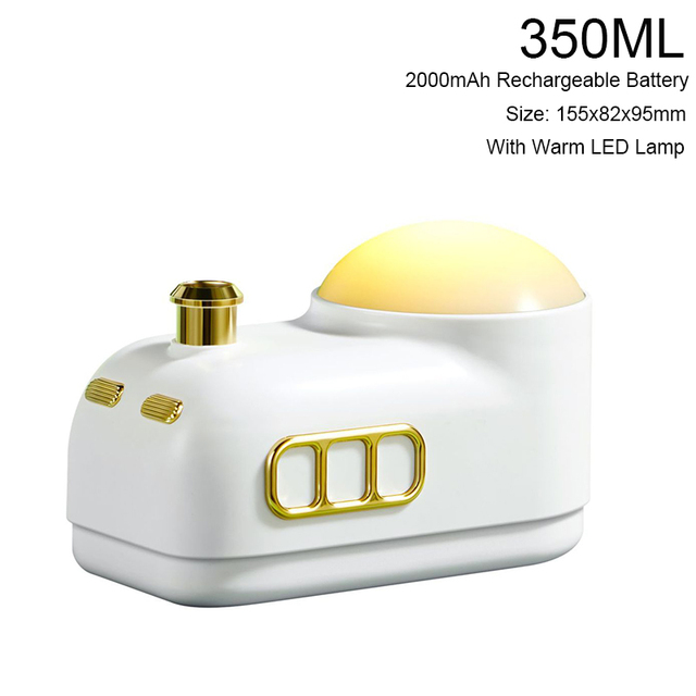Ultrasonic Humidifier Retro Mini Train USB Aroma Air Diffuser Essential Oil Mist Maker Fogger With Color LED Light