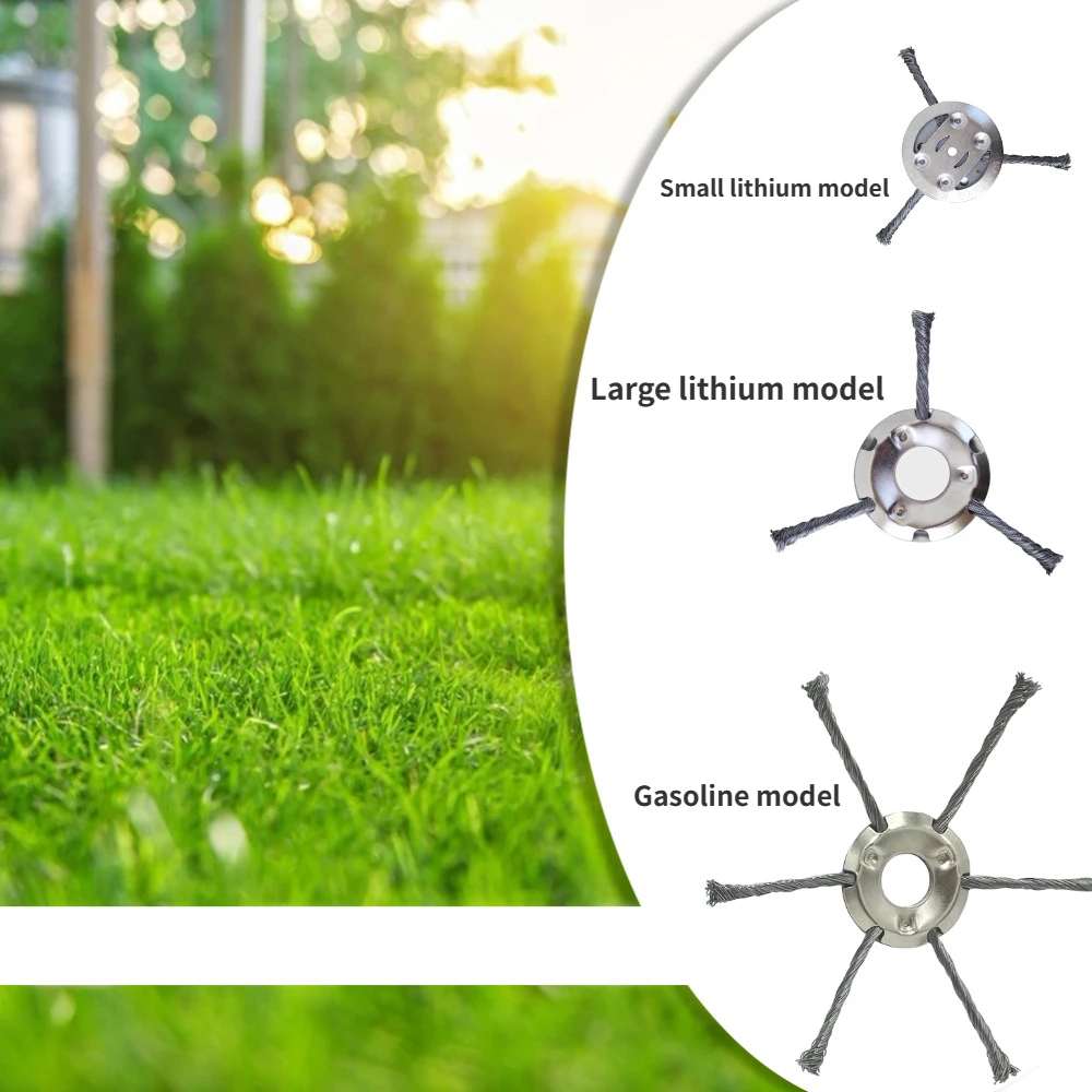 New Steel Wire Grass Trimmer Head Universal Weed Brush Fit Electric Lawnmower Brush cutter Removal Moss Rust grass trimmer head grass trimmer