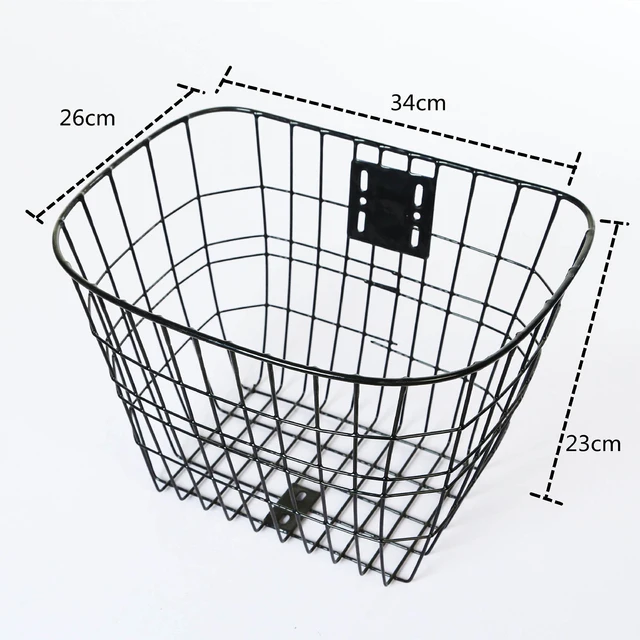 Large Capacity Iron Bikes Basket Front Rear Bike Frame Basket Wire Mesh