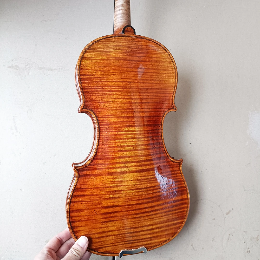 Over 30 years One piece Maple violin 4/4 size Italian retro Oil varnish Violines professional Musical Instruments with accessory