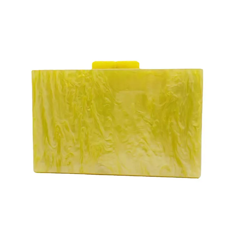 New Crossbody Bag Acrylic Pearlescent Shoulder Bags Clutch Dinner Yellow Luxury Leisure Chain Red Purse Women Evening Bag