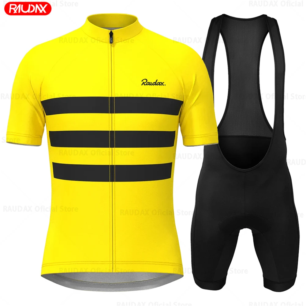 2025 Raudax Ciclismo Yonth Summer Short Sleeve Cycling Jersey Breathable Maillot Ciclismo Hombre Cycling clothing Set 3