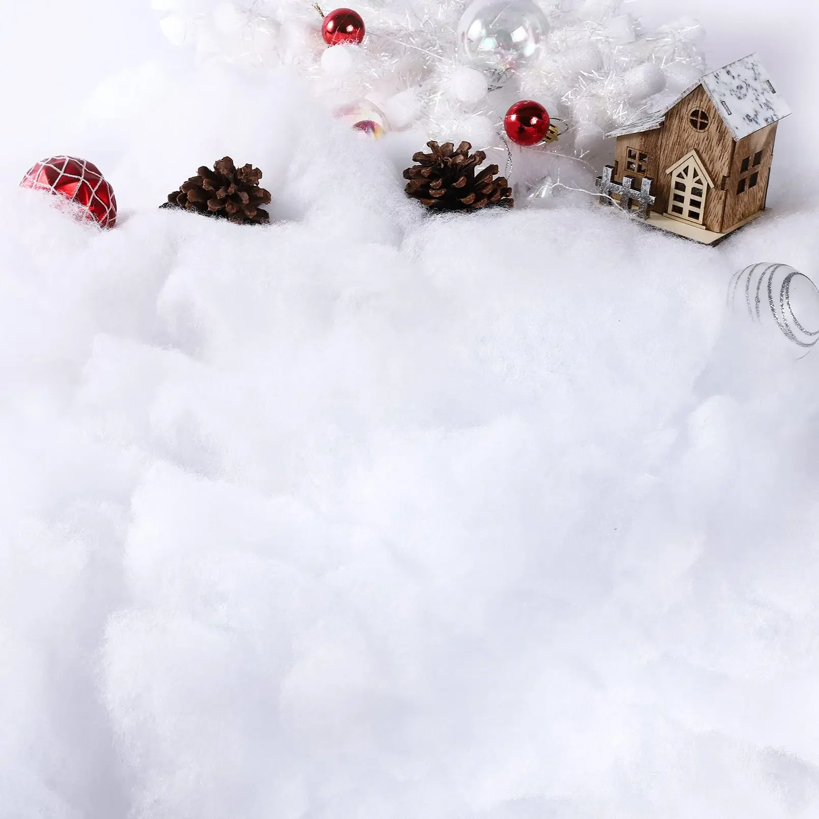 FakeSnowCoverWhiteChristmasDecorationsFluffyArtificialSnow