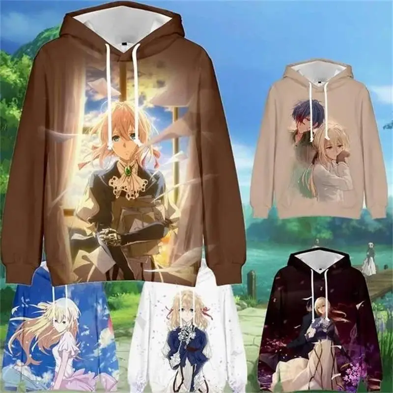 

Violet Evergarden Graphic Hoodie Men Clothing 3D Printed Gilbert Bougainvillea Hoodies Women Harajuku Fashion y2k Pullover Hoody