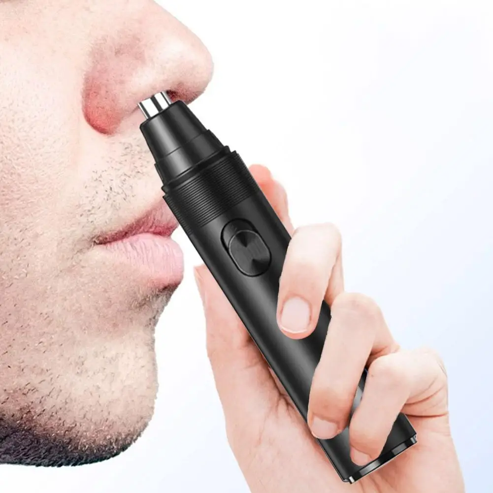 360 °   회전식 전기 코털 트리머 안전하게 코를 다치지 않음 머리카락 막히지 않음 코털 면도 전기 눈썹 트리머