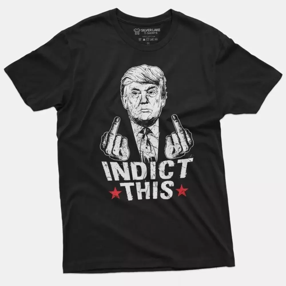 Camiseta de acusación de arresto de Trump Camiseta de apoyo a Trump Camiseta de elecciones DJT Camiseta de manga corta de cuello redondo de alta calidad 61305
