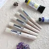 SeamiArt 5Pcs Bristle Paint Brushes Round Head Gouache Watercolor Oil Acrylic Painting Tools Brush Tip Pen for Art Supplies 5