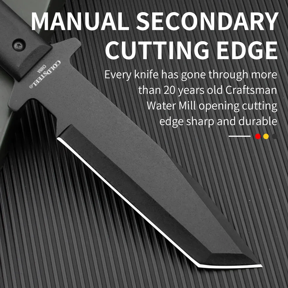 Arao DuoClang Cold Tanto Fixed Blade Knife Kydex Sheath 7CR13MOV Steel Blade Hunting Army Tactical Knife Survival Tool 4